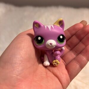 Littlest Pet Shop Purple Cat Toy GUC